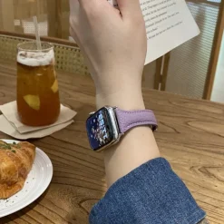 Leather Band Compatible with Apple Watch band 38mm 40mm 41mm 42mm 44mm 45mm 49mm Adjustable Genuine Leather Strap Replacement Wristband for iwatch Ultra 2 Series 9 8 7 SE 6 5 4 3 2 1