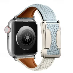 Leather Band Compatible with Apple Watch band 38mm 40mm 41mm 42mm 44mm 45mm 49mm Adjustable Genuine Leather Strap Replacement Wristband for iwatch Ultra 2 Series 9 8 7 SE 6 5 4 3 2 1