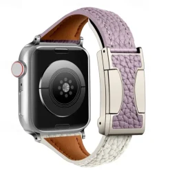 Leather Band Compatible with Apple Watch band 38mm 40mm 41mm 42mm 44mm 45mm 49mm Adjustable Genuine Leather Strap Replacement Wristband for iwatch Ultra 2 Series 9 8 7 SE 6 5 4 3 2 1