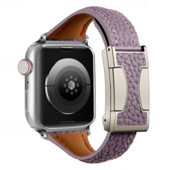 Leather Band Compatible with Apple Watch band 38mm 40mm 41mm 42mm 44mm 45mm 49mm Adjustable Genuine Leather Strap Replacement Wristband for iwatch Ultra 2 Series 9 8 7 SE 6 5 4 3 2 1