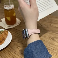 Leather Band Compatible with Apple Watch band 38mm 40mm 41mm 42mm 44mm 45mm 49mm Adjustable Genuine Leather Strap Replacement Wristband for iwatch Ultra 2 Series 9 8 7 SE 6 5 4 3 2 1