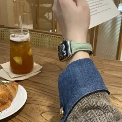 Leather Band Compatible with Apple Watch band 38mm 40mm 41mm 42mm 44mm 45mm 49mm Adjustable Genuine Leather Strap Replacement Wristband for iwatch Ultra 2 Series 9 8 7 SE 6 5 4 3 2 1