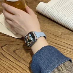 Leather Band Compatible with Apple Watch band 38mm 40mm 41mm 42mm 44mm 45mm 49mm Adjustable Genuine Leather Strap Replacement Wristband for iwatch Ultra 2 Series 9 8 7 SE 6 5 4 3 2 1