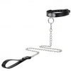 Leather Collar with Leash Matte Finish All Shinny Leather Fetish Wet Look Costume for Nightclub Pride Parade Pride Month Halloween Carnival Adults'