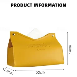 Leather Tissue Box Nordic Car Tissue Box INS Home Living Room Decoration Bedroom Kitchen Desktop Storage Box Napkin Holder