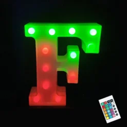 LED Alphabet Letter Lights with Romote Control, Customizable Colorful Signs Light Up Letters for Christmas, Parties, Weddings, & Home Décor