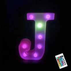 LED Alphabet Letter Lights with Romote Control, Customizable Colorful Signs Light Up Letters for Christmas, Parties, Weddings, & Home Décor
