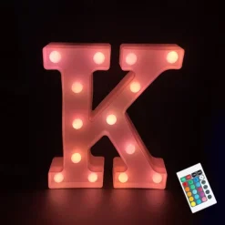 LED Alphabet Letter Lights with Romote Control, Customizable Colorful Signs Light Up Letters for Christmas, Parties, Weddings, & Home Décor