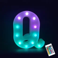 LED Alphabet Letter Lights with Romote Control, Customizable Colorful Signs Light Up Letters for Christmas, Parties, Weddings, & Home Décor