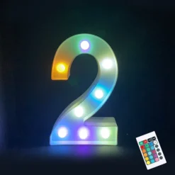 LED Alphabet Letter Lights with Romote Control, Customizable Colorful Signs Light Up Letters for Christmas, Parties, Weddings, & Home Décor