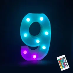 LED Alphabet Letter Lights with Romote Control, Customizable Colorful Signs Light Up Letters for Christmas, Parties, Weddings, & Home Décor