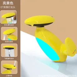 LED Bathroom Sink Faucet, Bathroom Faucet with Removable Sprayer, 4-in-1 Modern, Single Hole Bathroom Faucet, LED Light, Fountain Tap