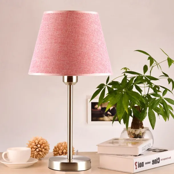 LED Bedside lamps Simple Nordic Style For Living Room Study Room Office Metal Pink