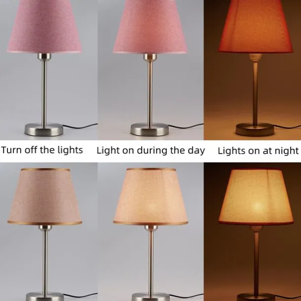 LED Bedside lamps Simple Nordic Style For Living Room Study Room Office Metal Pink