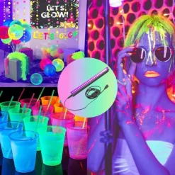 LED Blacklight Bar UV Strip Light Purple USB Interface with Switch T5 Integrated Bulb 6W for Blacklight Poster Body Paint Glow Halloween Decor Christmas Party Atmosphere Fluorescent Tapestry Poster