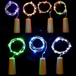 LED Bottle String Lights Cork Shaped Outdoor Wedding Decoration 2M LED Night Starry Light 30pcs 12pcs 10pcs Copper Wire Stopper Wine Bottle Lamp Wedding Party Christmas Decoration