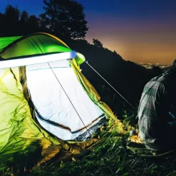 LED Camping Light Outdoor Inflatable Tube Light Portable Foldable USB Interface Tube Light Outdoor Emergency Travel Hiking Camping Tent Light Emergency Lighting