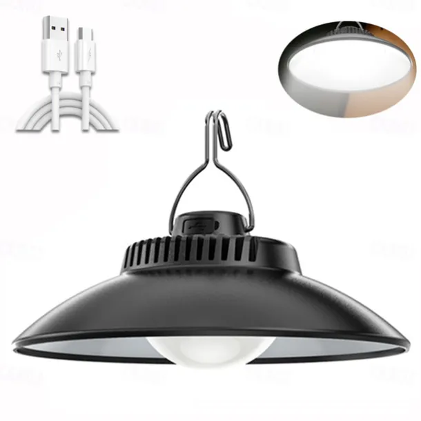 LED Camping Lights Outdoor Rechargeable Portable Lantern Lights Waterproof Flashlight 2 Lighting Modes