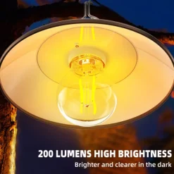 LED Camping Lights Outdoor Rechargeable Portable Lantern Lights Waterproof Flashlight 2 Lighting Modes