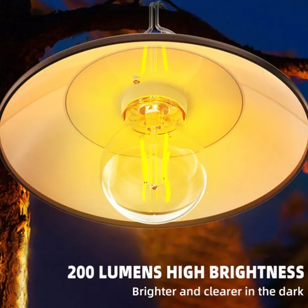 LED Camping Lights Outdoor Rechargeable Portable Lantern Lights Waterproof Flashlight 2 Lighting Modes