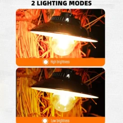 LED Camping Lights Outdoor Rechargeable Portable Lantern Lights Waterproof Flashlight 2 Lighting Modes