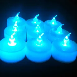 LED Candles Tea Lights Flameless Candles Christmas/Halloween Decoration LED Candles Pack Lasts 2X Longer Realistic Tea Lights Tealights Battery Operated Candles Unscented Batteries Included 12/24/50