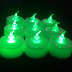 LED Candles Tea Lights Flameless Candles Christmas/Halloween Decoration LED Candles Pack Lasts 2X Longer Realistic Tea Lights Tealights Battery Operated Candles Unscented Batteries Included 12/24/50