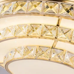 LED Ceiling Fan Ceiling Hanging Globe Over Table 1-Light 90/105cm Single Design 3-Color-Light Metal Electroplated Modern Nordic Style Bedroom 110-240V