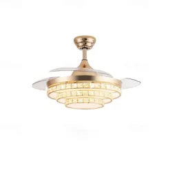 LED Ceiling Fan Ceiling Hanging Globe Over Table 1-Light 90/105cm Single Design 3-Color-Light Metal Electroplated Modern Nordic Style Bedroom 110-240V