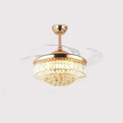 LED Ceiling Fans 48cm 1-Light Dimmable Electroplated Finishes Modern Nordic Style Outdoor Shops Cafes ONLY DIMMABLE WITH REMOTE CONTROL