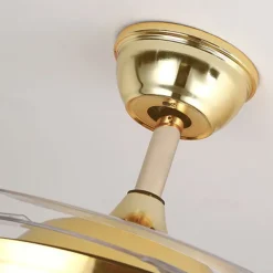 LED Ceiling Fans 48cm 1-Light Dimmable Electroplated Finishes Modern Nordic Style Outdoor Shops Cafes ONLY DIMMABLE WITH REMOTE CONTROL