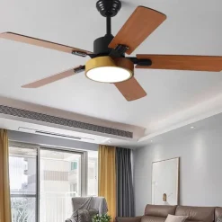 LED Ceiling Fans Light Ceiling Hanging for Kitchen Dining Room 1-Light 105/120/130 cm Acrylic 3-Color-Light Modern Nordic Style Bedroom Cafes 110-240V