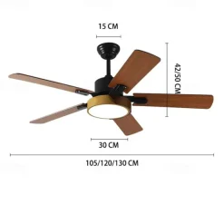 LED Ceiling Fans Light Ceiling Hanging for Kitchen Dining Room 1-Light 105/120/130 cm Acrylic 3-Color-Light Modern Nordic Style Bedroom Cafes 110-240V