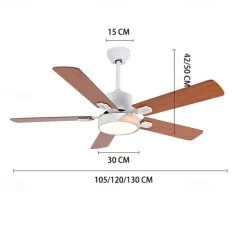 LED Ceiling Fans Light Ceiling Hanging for Kitchen Dining Room 1-Light 105/120/130 cm Acrylic 3-Color-Light Modern Nordic Style Bedroom Cafes 110-240V