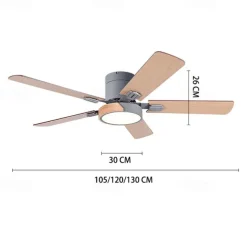LED Ceiling Fans Light Ceiling Hanging for Kitchen Dining Room 1-Light 105/120/130 cm Acrylic 3-Color-Light Modern Nordic Style Bedroom Cafes 110-240V