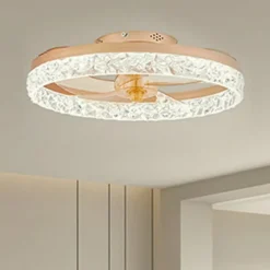 LED Ceiling Fans with lights Crystal Chandeliers Dimmable with Remote Contral 20