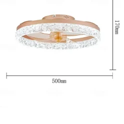 LED Ceiling Fans with lights Crystal Chandeliers Dimmable with Remote Contral 20