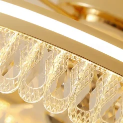 LED Ceiling Fans with lights Crystal Chandeliers Dimmable with Remote Contral 20