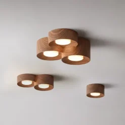 LED Ceiling Lamp 3-Color Light Source 1/2/3-Light Cylindrical Ceiling Downlight Surface Mounted Ceiling Lights for Bedroom Living Room Office Kitchen Lounge Dining Room 110-240V