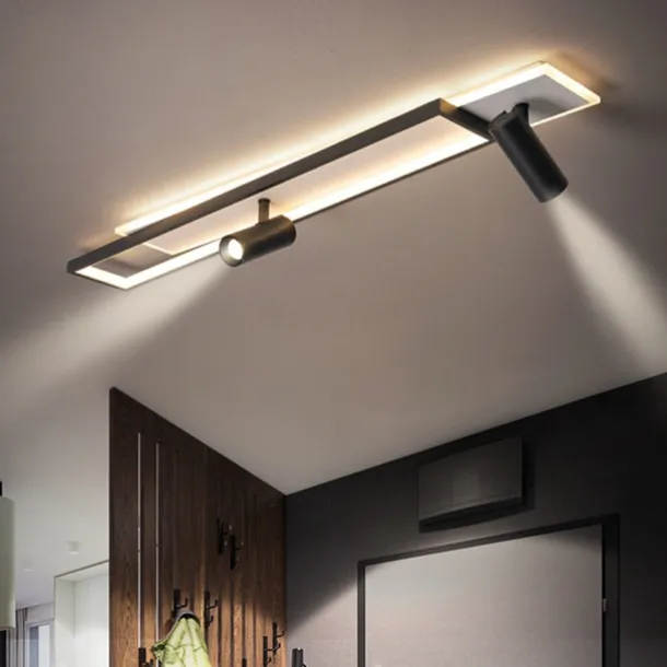 LED Ceiling Light 80/100 cm Dimmable Geometric Shapes Flush Mount Lights Aluminum Modern Style Stylish Geometrical Painted Finishes LED Modern 220-240V