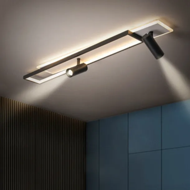 LED Ceiling Light 80/100 cm Dimmable Geometric Shapes Flush Mount Lights Aluminum Modern Style Stylish Geometrical Painted Finishes LED Modern 220-240V