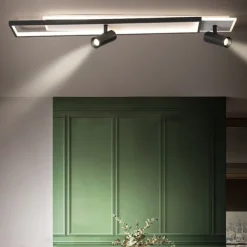 LED Ceiling Light 80/100 cm Dimmable Geometric Shapes Flush Mount Lights Aluminum Modern Style Stylish Geometrical Painted Finishes LED Modern 220-240V