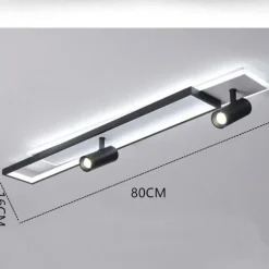 LED Ceiling Light 80/100 cm Dimmable Geometric Shapes Flush Mount Lights Aluminum Modern Style Stylish Geometrical Painted Finishes LED Modern 220-240V