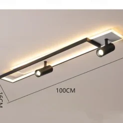 LED Ceiling Light 80/100 cm Dimmable Geometric Shapes Flush Mount Lights Aluminum Modern Style Stylish Geometrical Painted Finishes LED Modern 220-240V