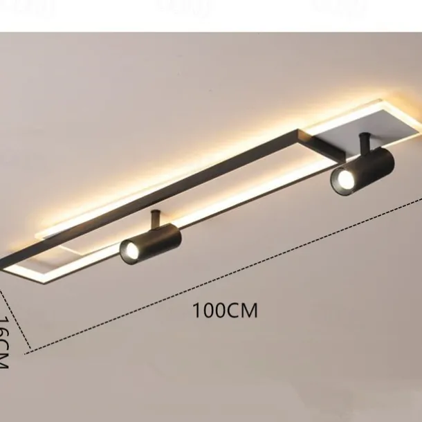 LED Ceiling Light 80/100 cm Dimmable Geometric Shapes Flush Mount Lights Aluminum Modern Style Stylish Geometrical Painted Finishes LED Modern 220-240V