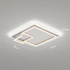 LED Ceiling Light 45 cm Dimmable Square Design Flush Mount Lights Acrylic Artistic Style Formal Style Modern Style Black Artistic Nordic Style 220-240V