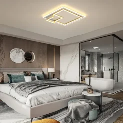 LED Ceiling Light 45 cm Dimmable Square Design Flush Mount Lights Acrylic Artistic Style Formal Style Modern Style Black Artistic Nordic Style 220-240V