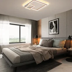 LED Ceiling Light 45 cm Dimmable Square Design Flush Mount Lights Acrylic Artistic Style Formal Style Modern Style Black Artistic Nordic Style 220-240V