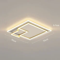 LED Ceiling Light 45 cm Dimmable Square Design Flush Mount Lights Acrylic Artistic Style Formal Style Modern Style Black Artistic Nordic Style 220-240V
