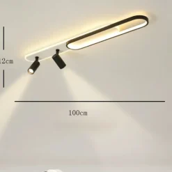 LED Ceiling Light 80/100 cm Geometric Shapes Flush Mount Lights Aluminium Alloy Modern Style Stylish Painted Finishes LED Modern 220-240V